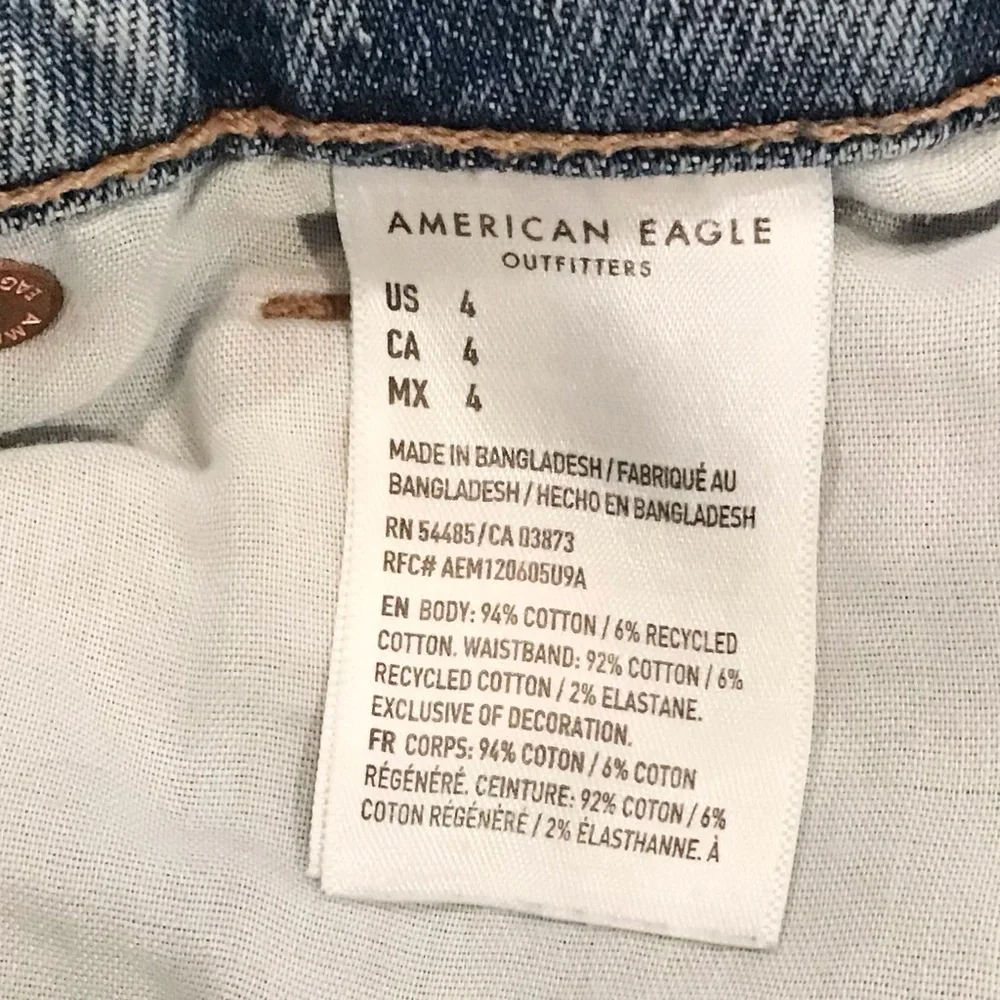 American Eagle 4 Baggy Mom Denim Shorts High Rise Women’s Distressed 2022